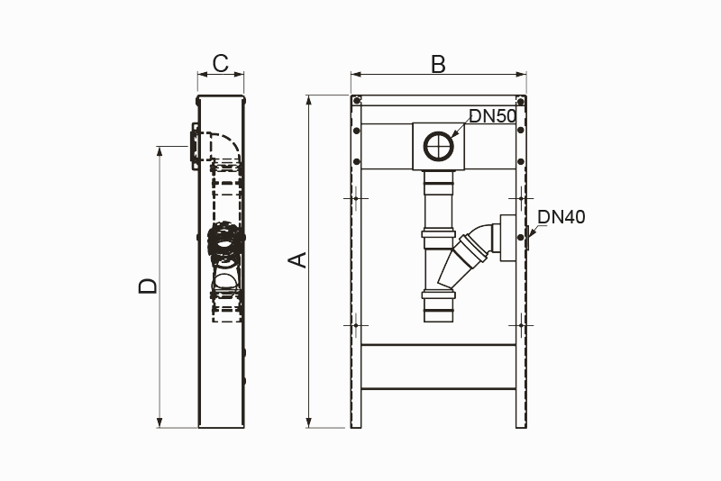 Chassi para Cuba Simples com/sem Máquina Plástica